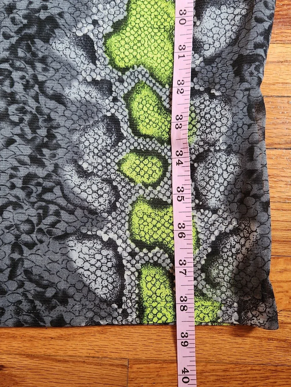 Fashion Nova Neon Lime Grey Snakeskin Mesh Bodycon Midi Dress Women's Size XS